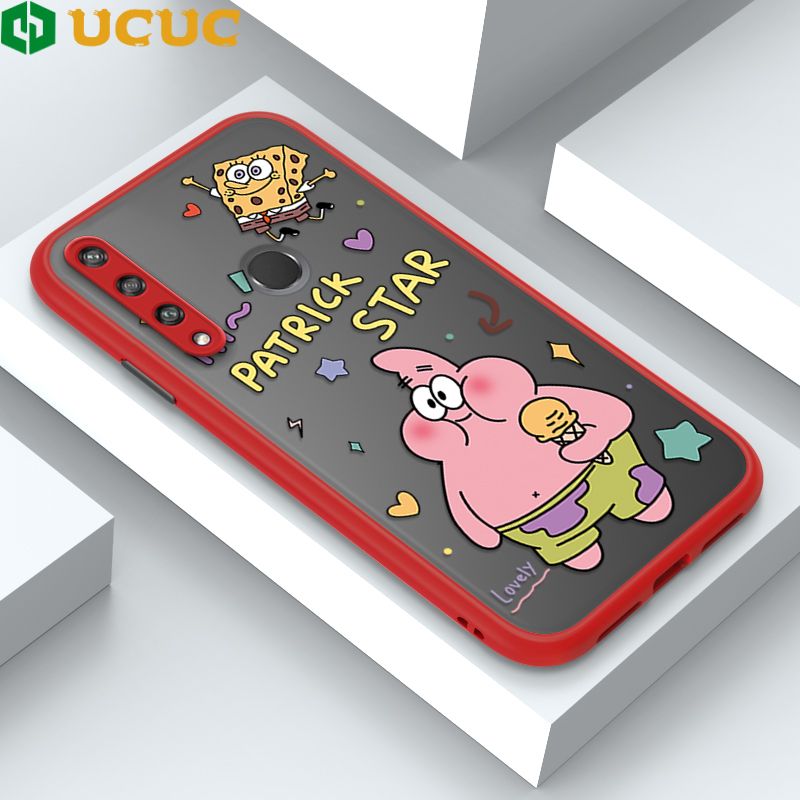 UCUC for Huawei Y6P Back Cover Pie Gig Star Frosted Transparent Hard Phone Case Thin Shockproof Full Cover Camera Protect Case