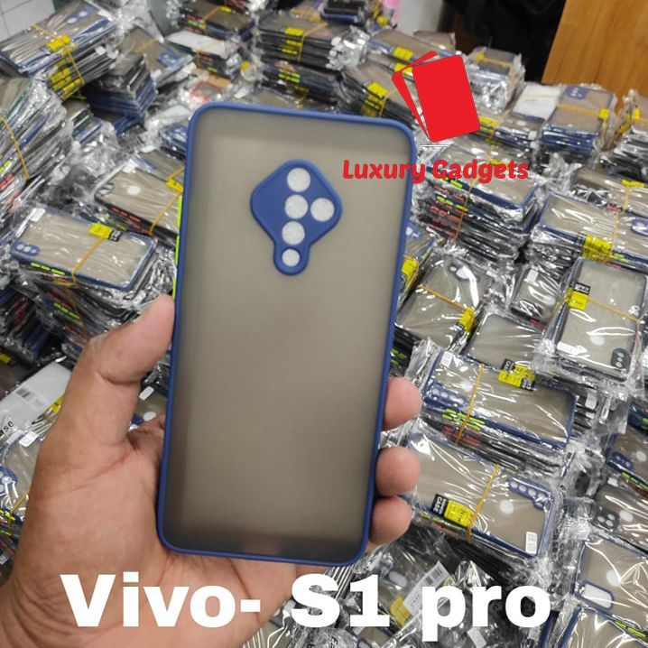 vivo S1 Pro / S1 Prime / Y9s / X50 Lite / Y51 (2020, September) - Luxury Matte Trendy Stylish Shockproof Camera Bumper Protective Smoky Transparent Back Cover Case