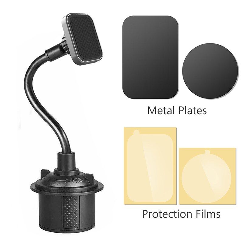 Univerola Car Cup Holder Phone Mount with Longer Neck 360 Rotation Cradle for iPhone XS Adjustable Cup Holder Phone Mount Stand