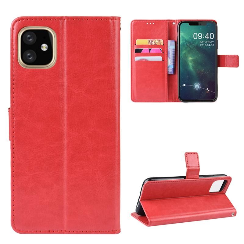 Holster Flip Stand Wallet Crazy Horse PU Leather Case For Apple iphone 11 Cover