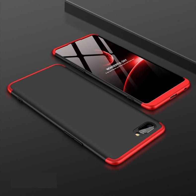 Oppo A5 / A3s 360 Degree GKK Phone Back Cover - Black & Red