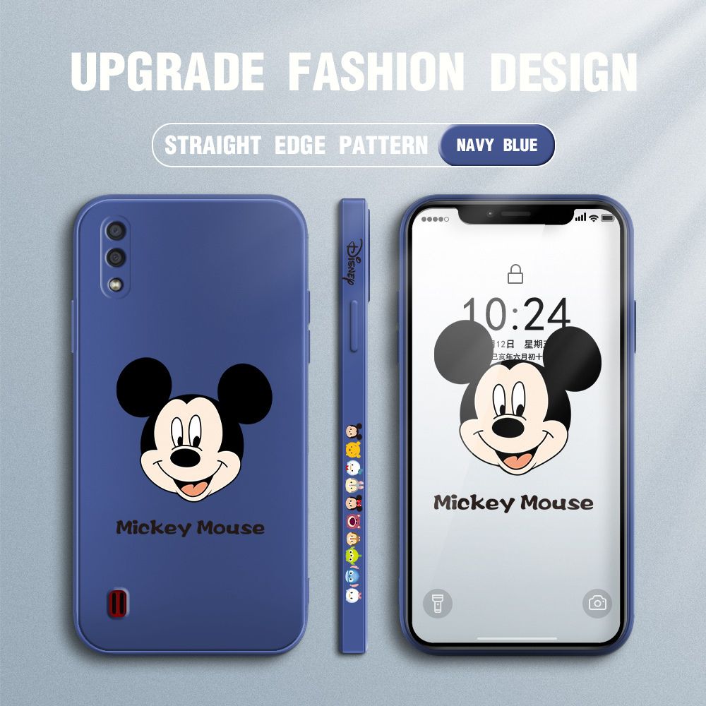 FHKL for Samsung Galaxy A01 Back Cover Mickey Mouse Head Hortrait Side design Soft Case Multicolor Liquid Silicone Phone Cases