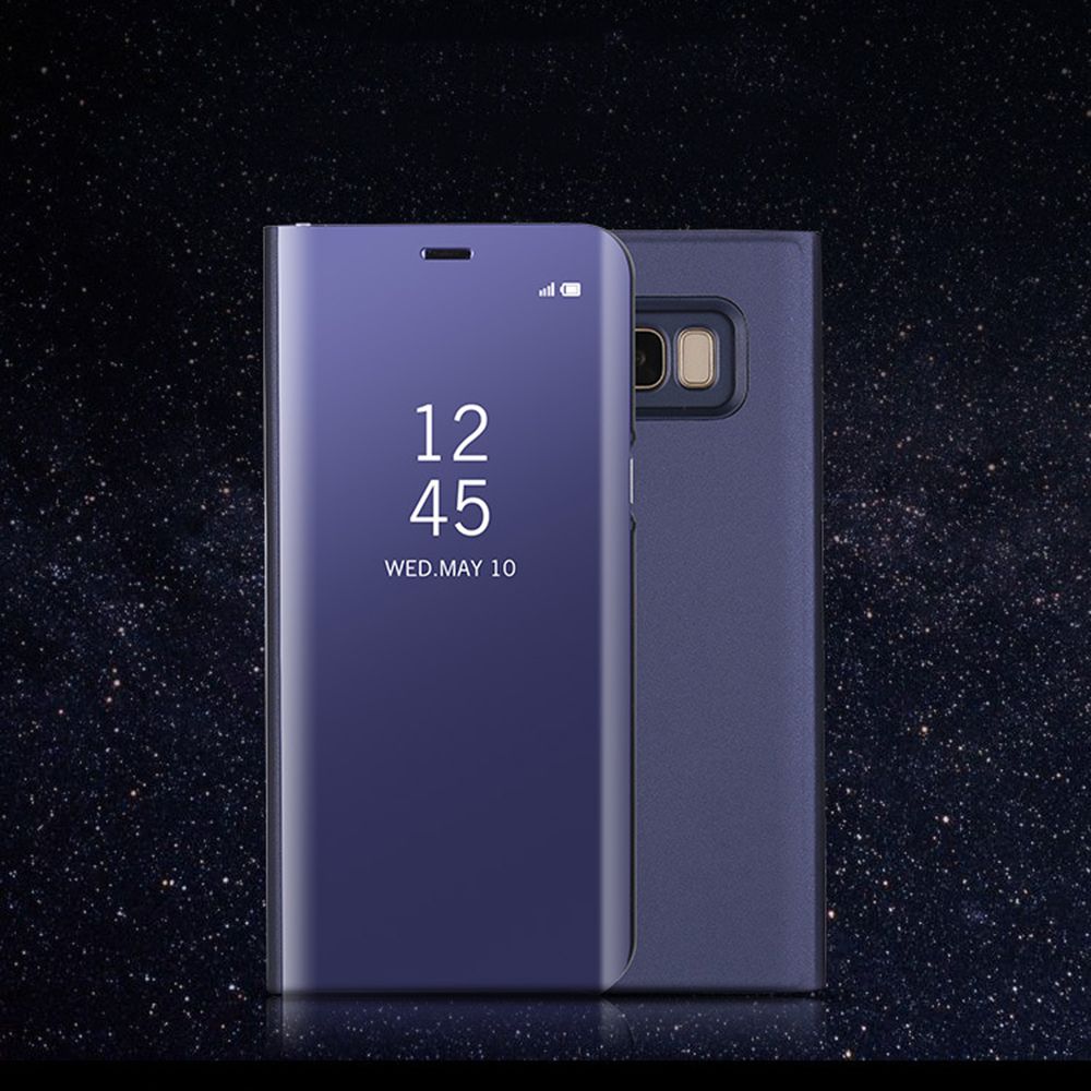 Samsung Plated Mirror Phone Case Vertical Stand Smart Leather Case Clamshell Cover Samsung-S7 with Abrasion resistance