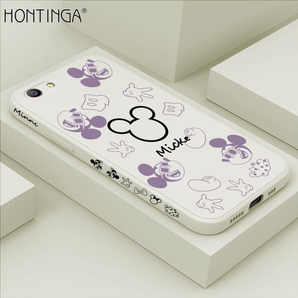 Hontinga for OPPO F1S Case Side Design Cute Mouse Avatar Back Cover Soft Square Edge Pattern Liquid Silicone Trend Phone Cases