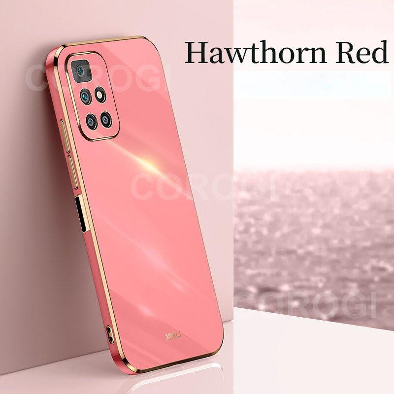 For Xiaomi Redmi 10 Prime / Redmi 10 2022 / Redmi 10 Cover Fashion Shiny Plating Square Bumper Slim Phone Case Soft TPU Silicone Shockproof Protective Back Cover