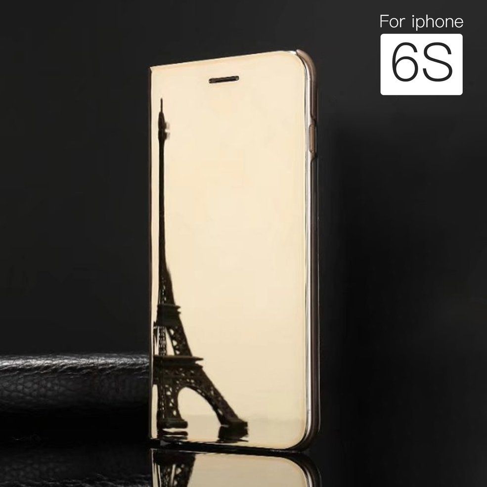 Smart Mirror PU Leather Flip Type Protective Case Suitable for iPhone
