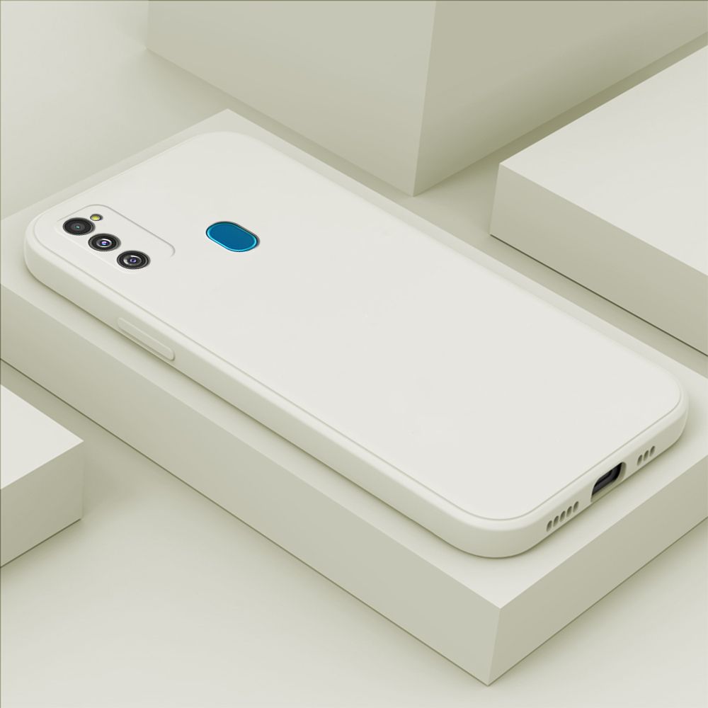 ZeroQiQi for Samsung M21 Case Simple Candy Color Back Cover Soft Liquid Silicone Protective Phone Cases