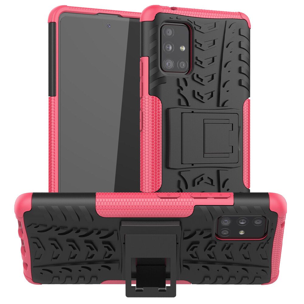 For Samsung Galaxy A51 5G Dual Layer Heavy Duty Armor Tough Hybrid Shockproof Stand Protective Case Cover