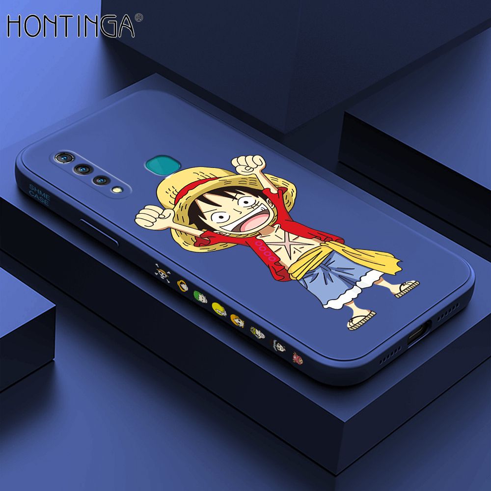 Hontinga for VIVO Z1 Pro Case Side Design Anime Cartoon Luffy Back Cover Soft Square Edge Pattern Liquid Silicone Trend Phone Cases