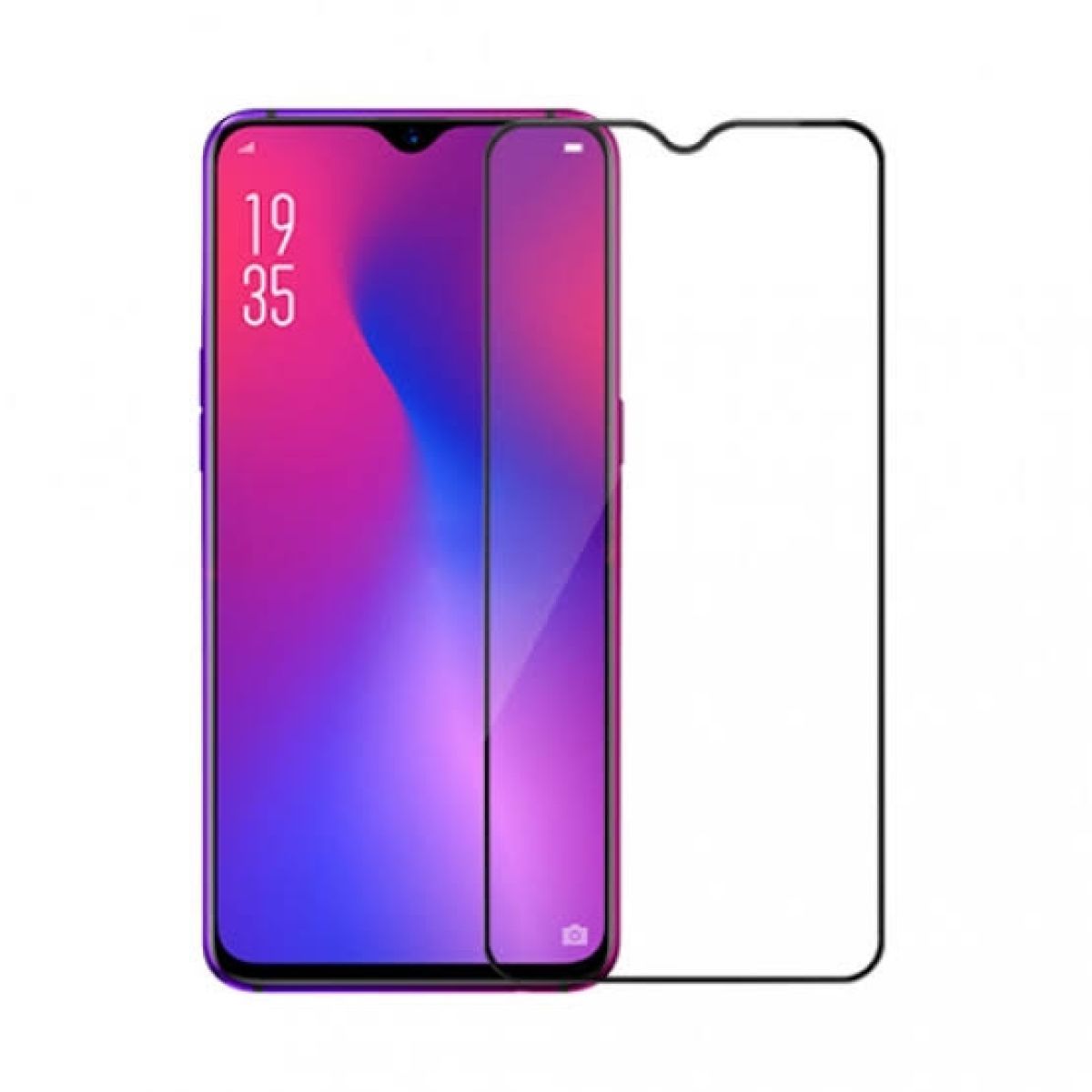 2pcs D Full Glass for Oppo F9 Screen Protector 9H full black