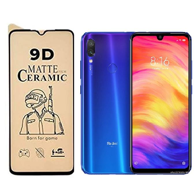 9D Ceramic MATTE Flexible Screen Protector For Xiaomi Redmi Note 7 | 9H Hardness | Full Edge to Edge Coverage | Anti-Fingerprint |