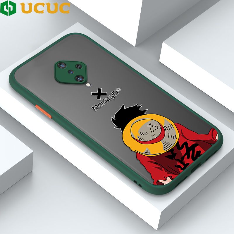 UCUC for Vivo S1 Pro Back Cover Back Shadow Luffy Frosted Transparent Hard Phone Case Thin Shockproof Full Cover Camera Protect Case