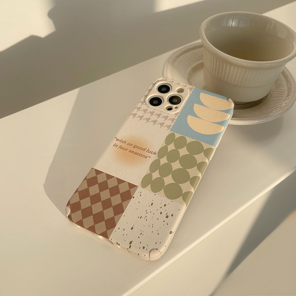 Leather Case Ins Style Soft Cover Mobile Phone Protective Case