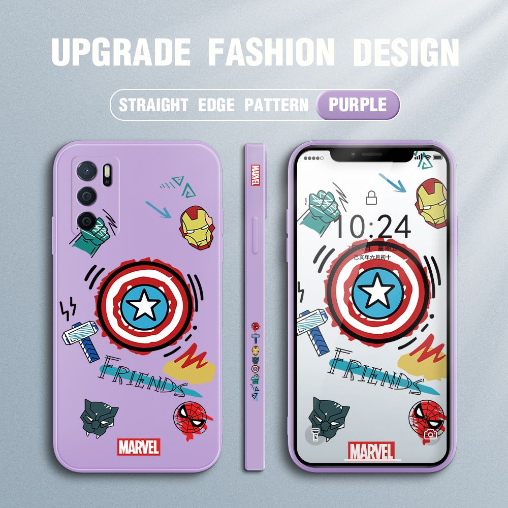 UCUC for OPPO A16 Back Cover Creative Shield Ultra Thin Soft Luxury Square Multicolor Liquid Silicone Phone Case