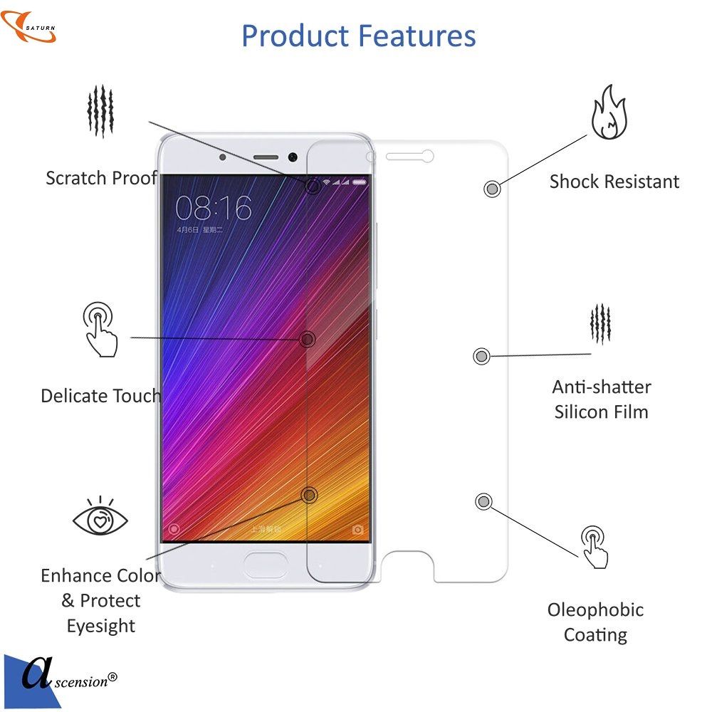 For Xiaomi Mi 5s Tempered Glass 9H 2.5D Protective Film Explosion-proof Screen Protector -  Transparent