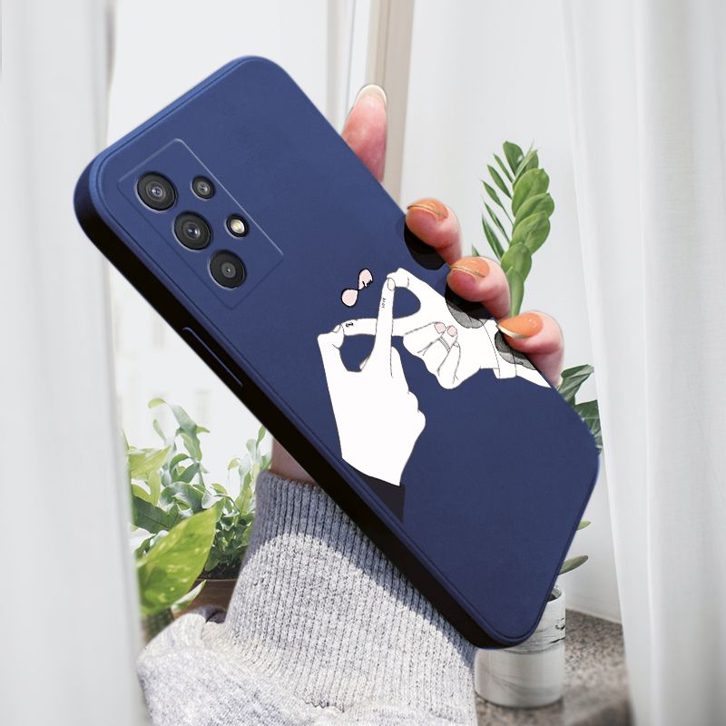 AMORVOR for Samsung Galaxy A32 4G Back Cover Love Infinity Side design Soft Case Liquid Silicone Phone Cases