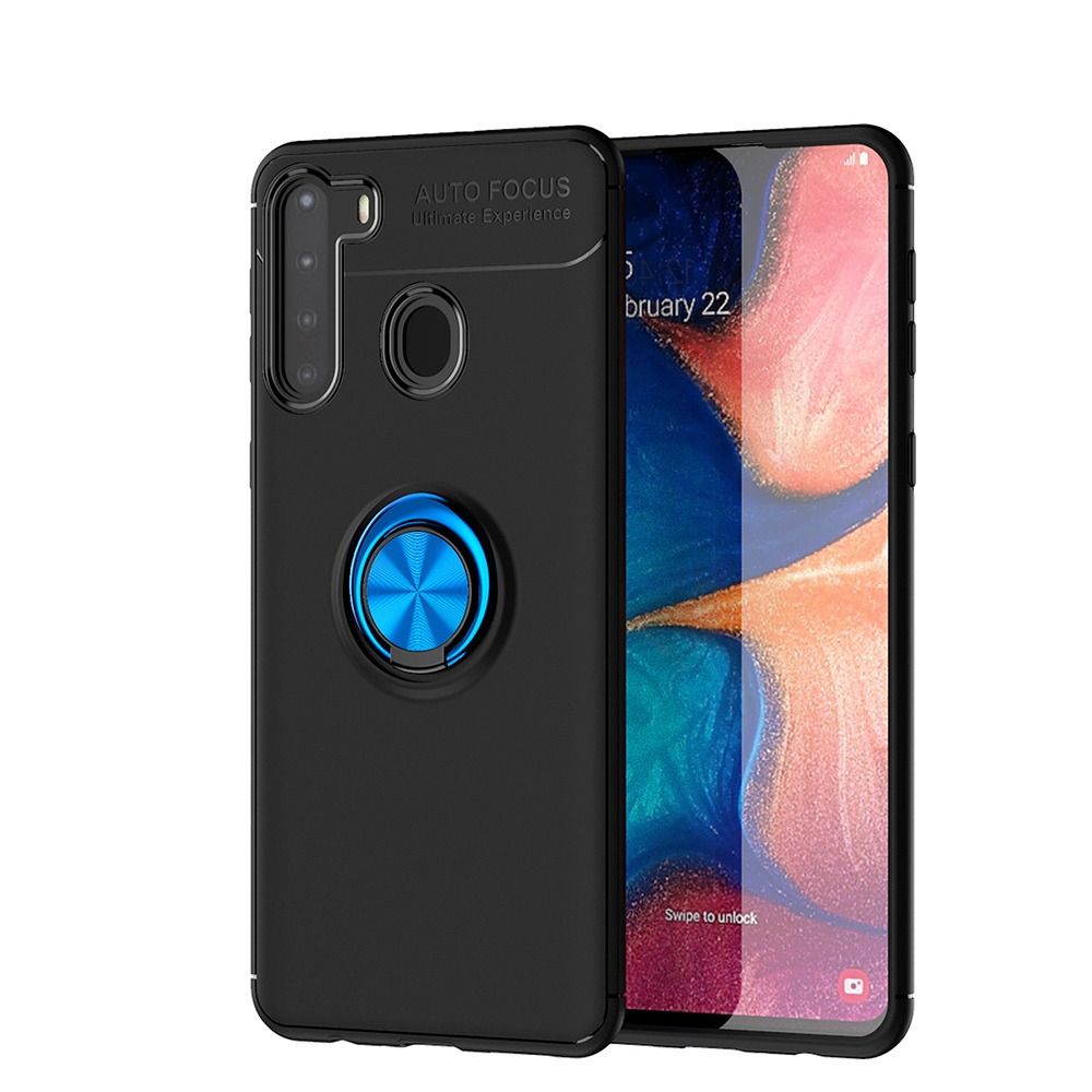 Lenuo for Samsung Galaxy A21 Ring Stand TPU Soft Case