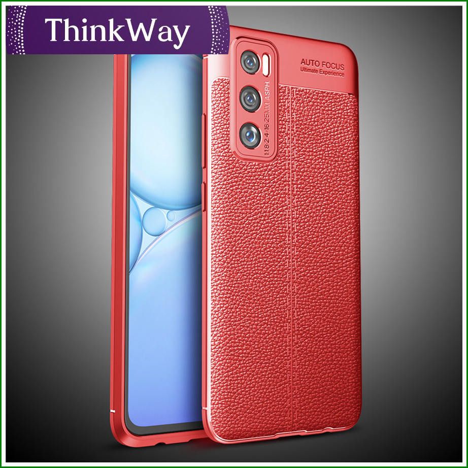 Phone Case Soft Silicon Carbon Fiber Leather Casing Shockproof Cover For VIVO T1 & VIVO Y76S 5G/Y76 5G