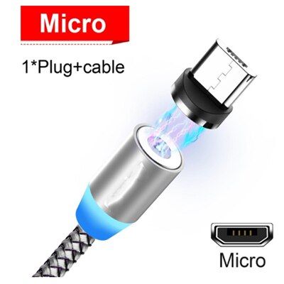 Magnetic Charger Cable Fast Charging Micro USB Cable For Blackview A60 Pro,A80 ,A30,A20 pro,S6,A10,A7 Pro,R6 lite,BQ 5518G