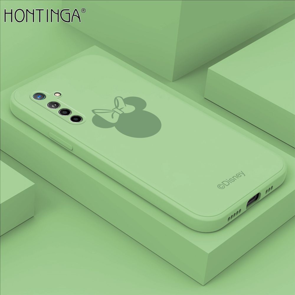 Hontinga for Realme X2 / XT / OPPO K5 Case Cartoon Mouse Phone Case Soft Square Edge Silicone Cases Full Lens Cover Shockproof Protection Cover