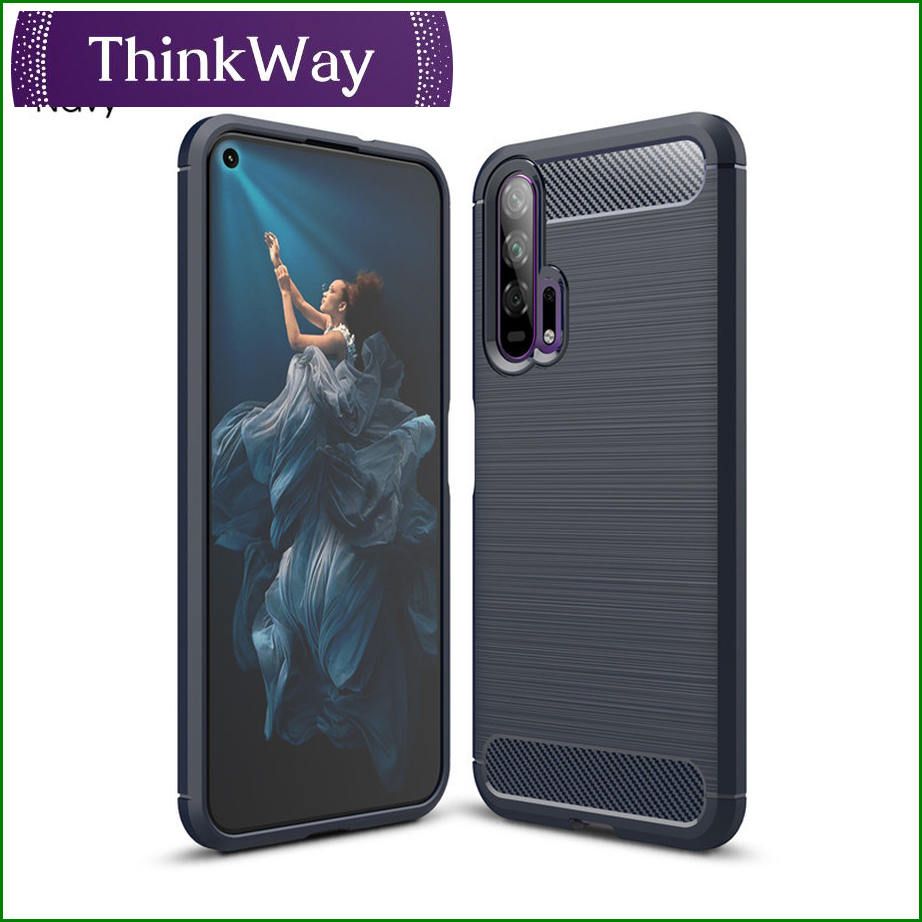 Silicone Shockproof Carbon Fiber Phone Case For Honor Play4T Pro & Huawei P40 pro+