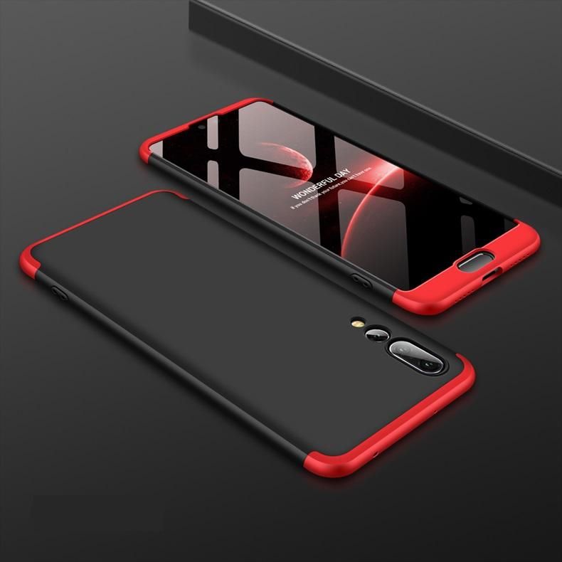 Huawei P20 Pro 360 Degree GKK Phone Back Cover - Black & Red