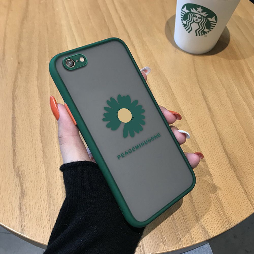 Jizetin for OPPO A71 Back Cover Small Fresh Daisies Mobile Phone Case Ultra Thin Full Lens Protection Phone Case for Girl