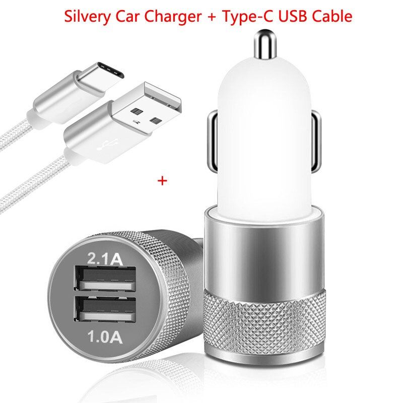 Car Charger Adapter For Samsung Galaxy A8 S9 S8 Plus A9 2018 A6s A8s Note 8 9 A3 A5 A7 2017 Nylon Type-C USB Cable