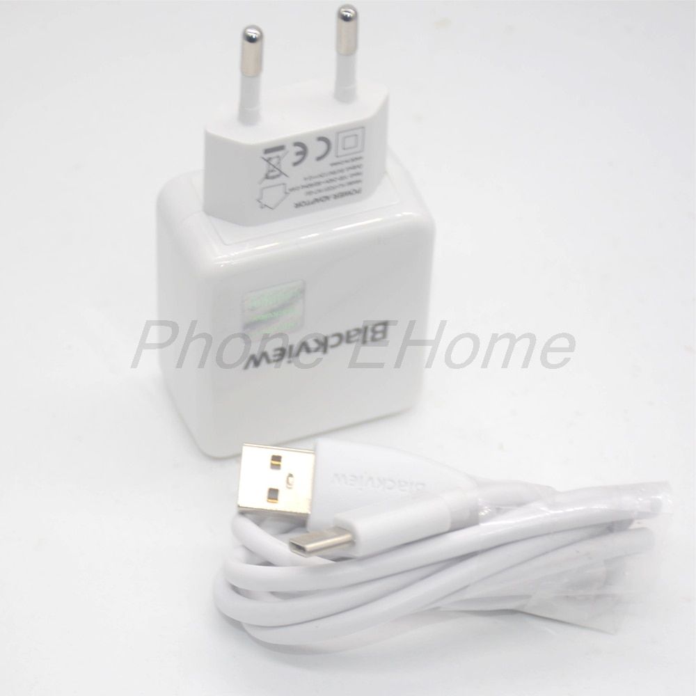Blackview BV9000 Pro USB Power Adapter Charger EU Travel Switching Power Supply+Tpye-C Usb Cable Data Line 12V 1.5A