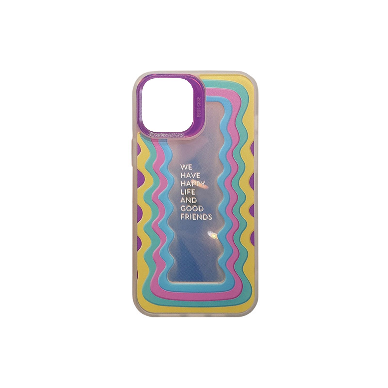 Phone Protective Soft Rainbow Letters Bk Phone Bumper