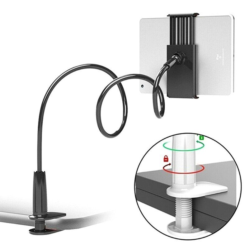 Universal 360 Rotating Phone Holder Desk Bed Clip Flexible Lazy Gooseneck Clamp Long Arm Tablet Stand Holder for iPhone for iPad