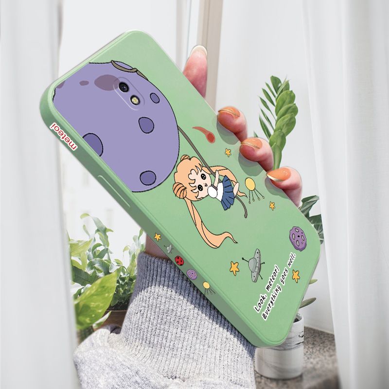 AMORVOR for Samsung Galaxy J7 Pro Back Cover Lovely Sailor Moon Side design Soft Case Liquid Silicone Phone Cases