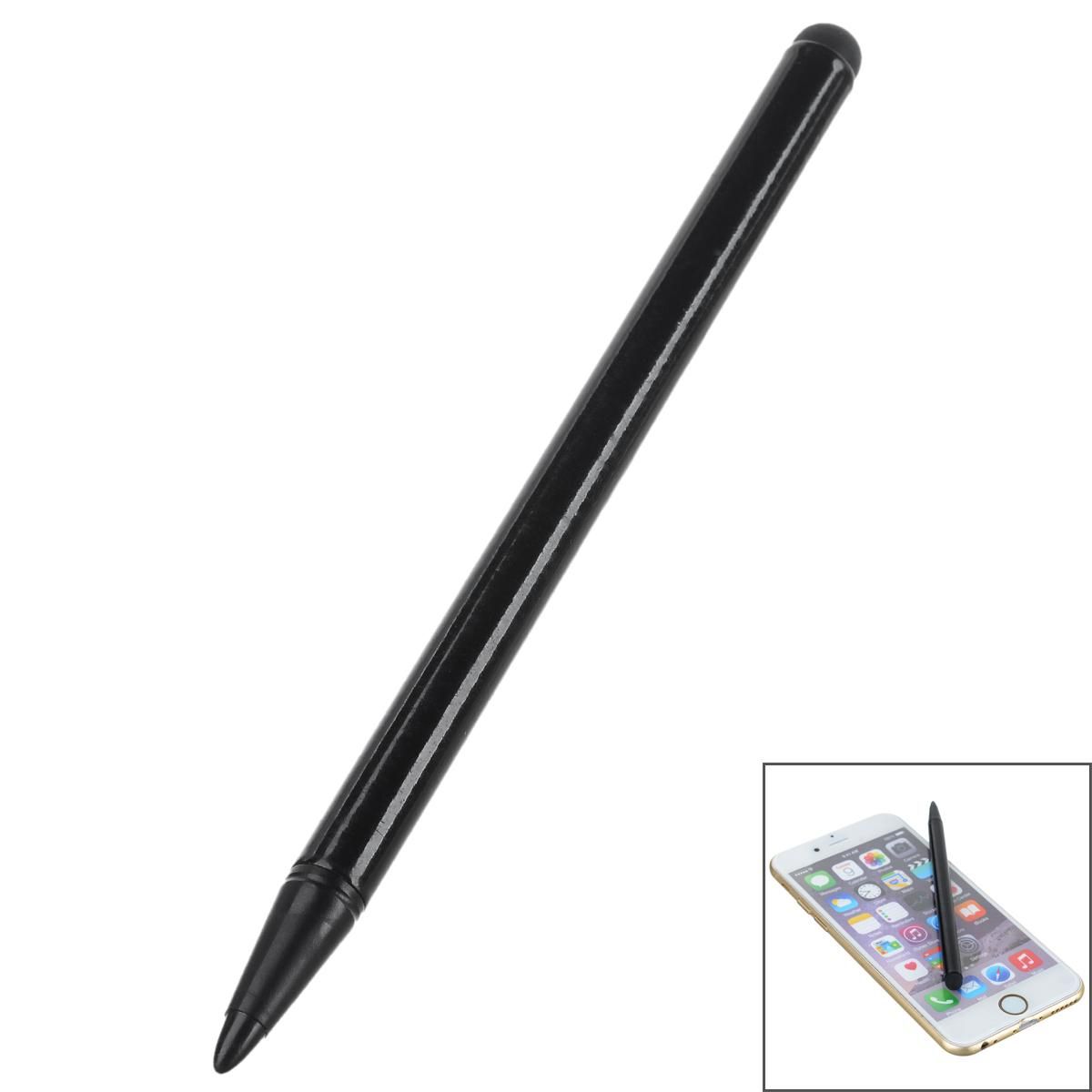 Dual-Purpose Capacitive & Resistive Touchscreen Stylus Pen - Black