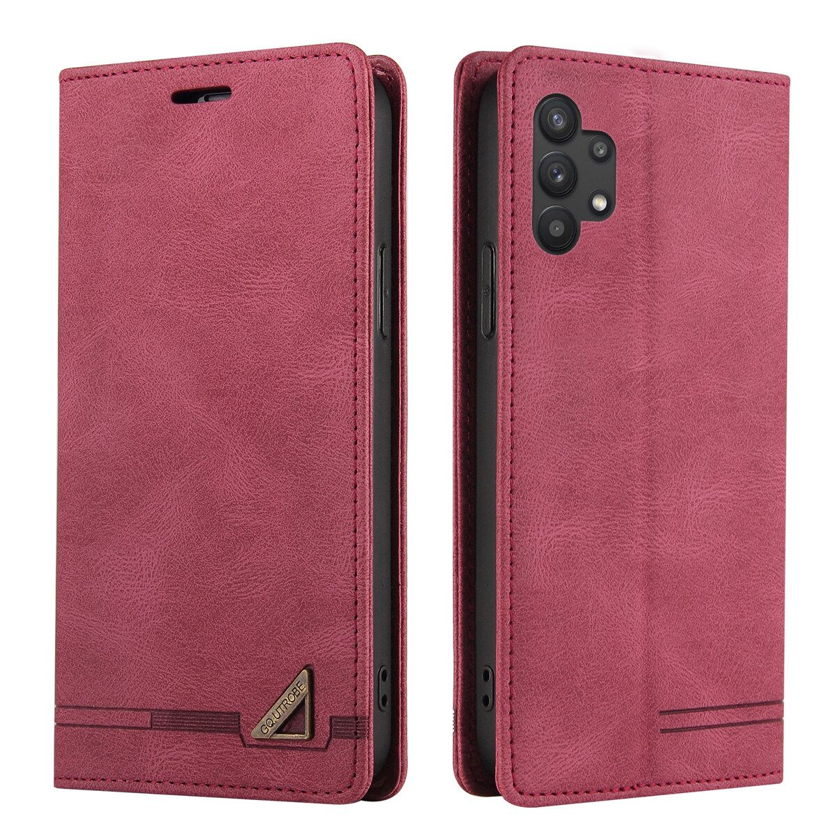 For Samsung Galaxy A32 5G Retro Anti-theft Brush Wallet Foldable Built-in Card Slot and Magnetic Closure Protective Case