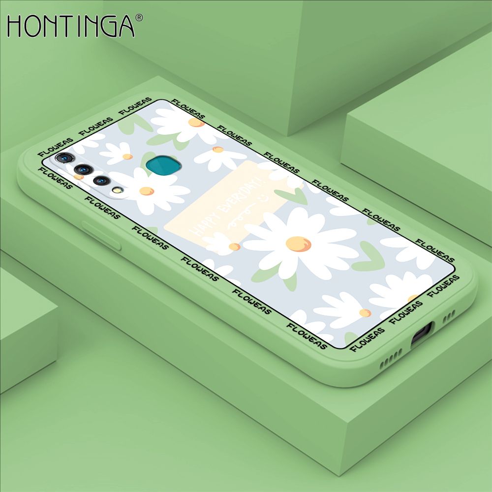 Hontinga for VIVO Z1 Pro Case Beautiful Daisy Flower Phone Case Phone Case Soft Square Edge Silicone Cases Full Lens Cover Shockproof Protection Cover