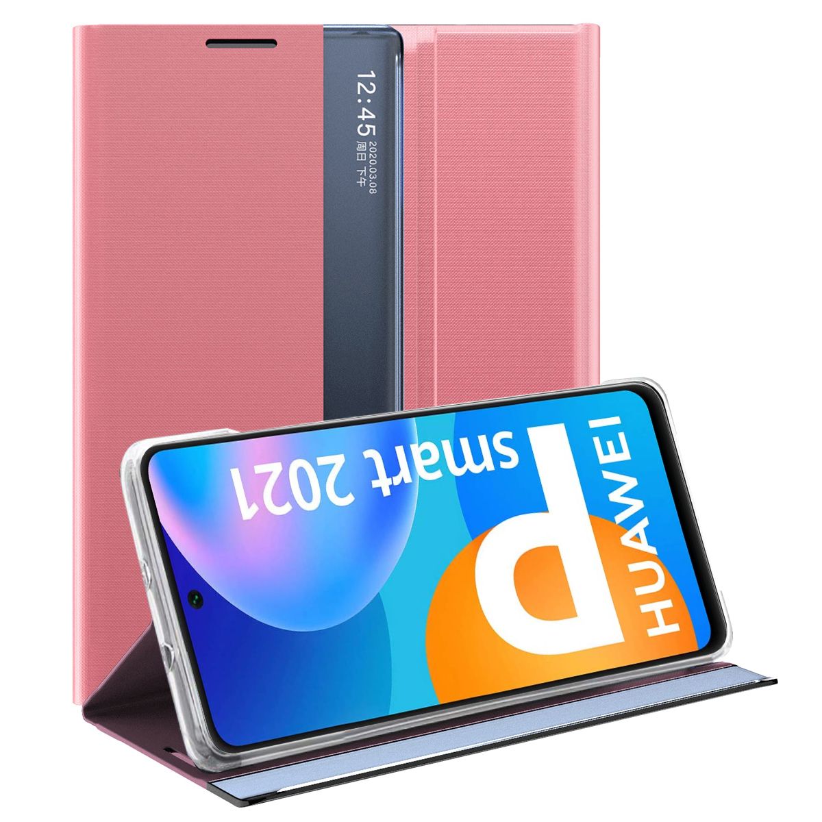 For Huawei P Smart 2021 Slim Smart Flip Leather Stand Case Cover