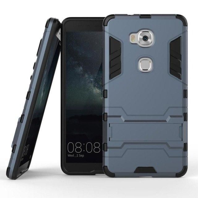 Huawei Gr5 Armor Shockproof Phone Back Cover - Black