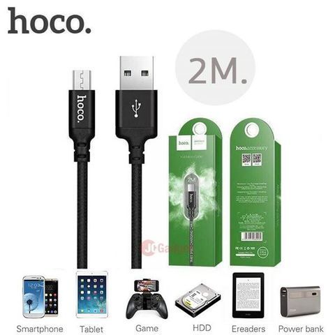 Hoco X14 Rapid First Charging (2.4A)  Micro USB Cable 2M - Black