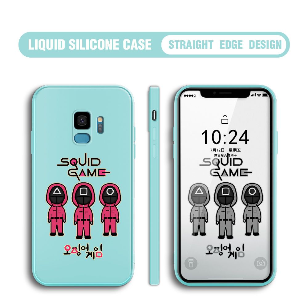 UCUC for Samsung Galaxy S9 Case Trend Cartoon Korean Squid Phone Cover Liquid Silicone Case Phone Protective Case