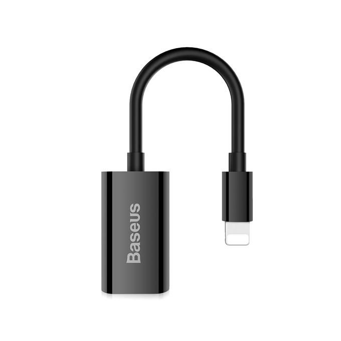 L36 Dual 8 Pin Audio Adapter for iPhone 8/7 and X - Black