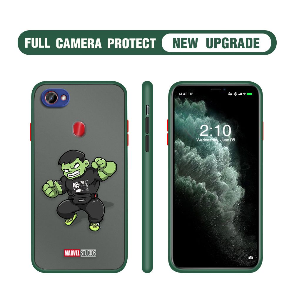 Hontinga for OPPO F7 Case Cartoon For Boys Camera Shockproof Protection Casing Edge Frosted Transparent Phone Cover