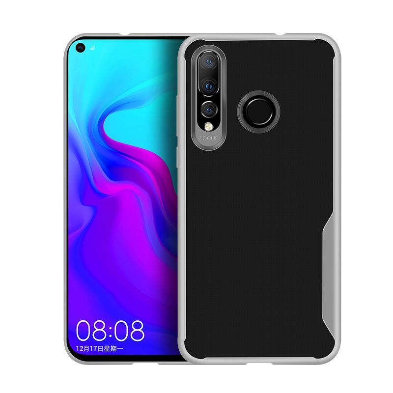 Yfashion For HUAWEI Y7 Prime 2019 with Fingerprint Hole   ranslucent Non-slip Shockproof PU Back Cover