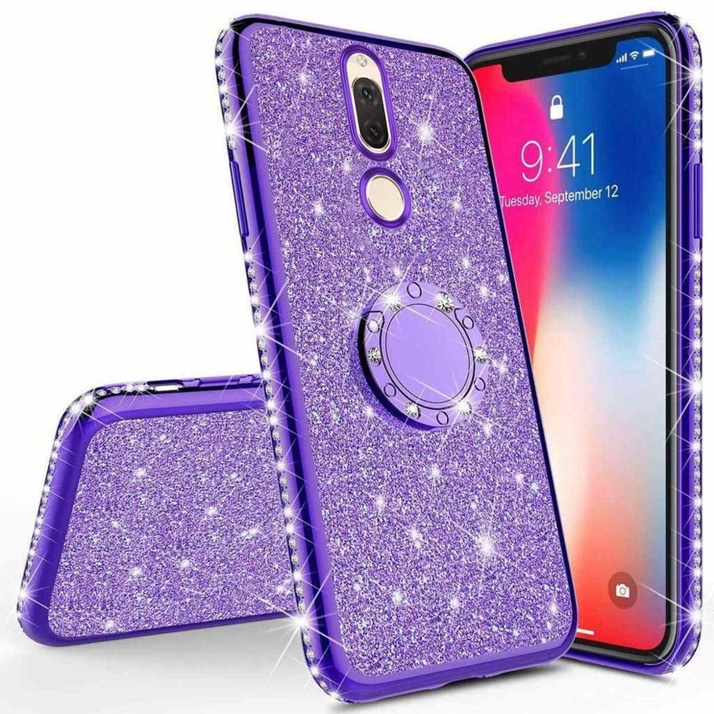 For Huawei Nova 2i Shiny Diamond Soft TPU Case For Huawei Mate 10 Pro With Ring Holder