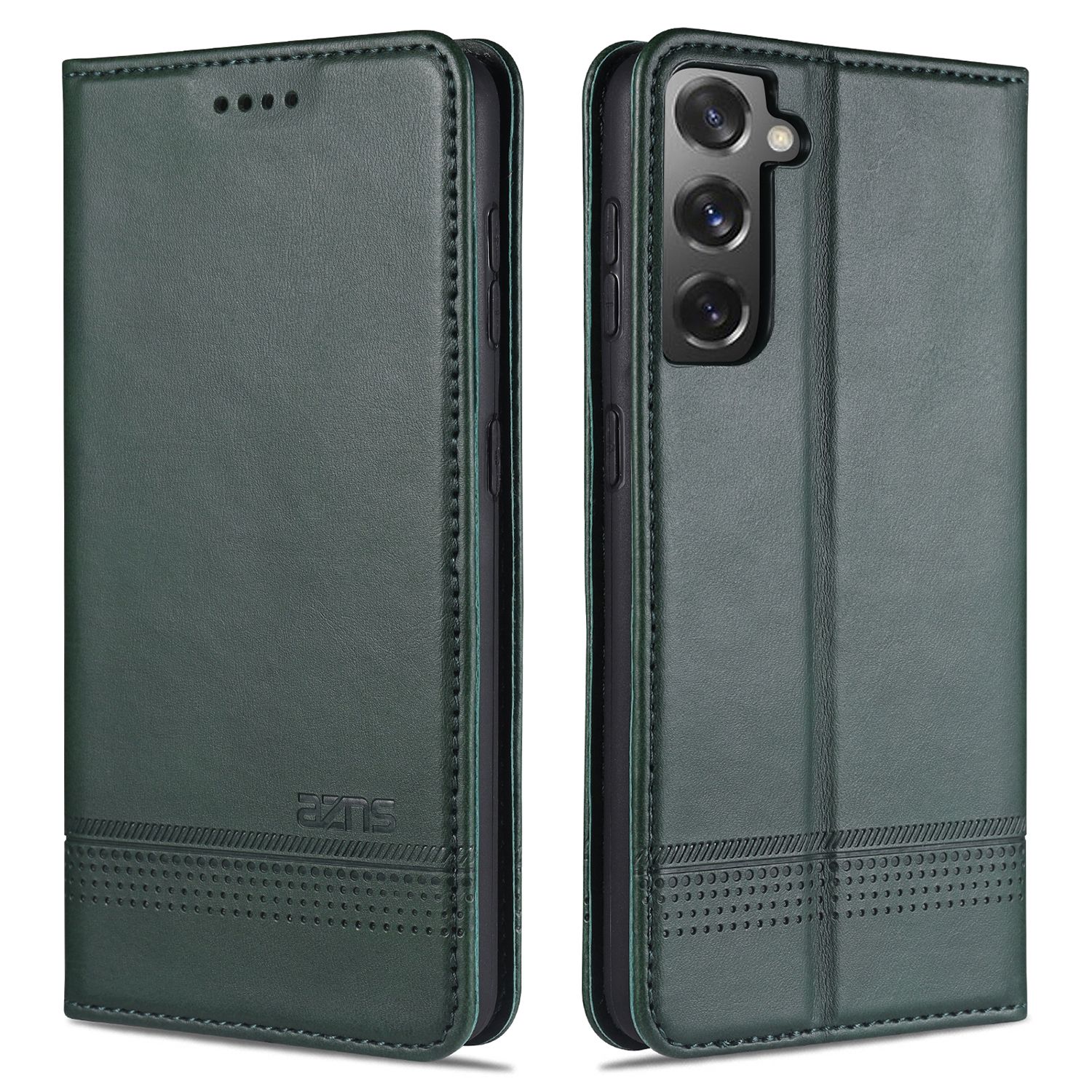 Leather Case for Samsung Galaxy S21 5G Vintage Flip Wallet Card Slots Magnetic Closure TPU Inner Stand Cover