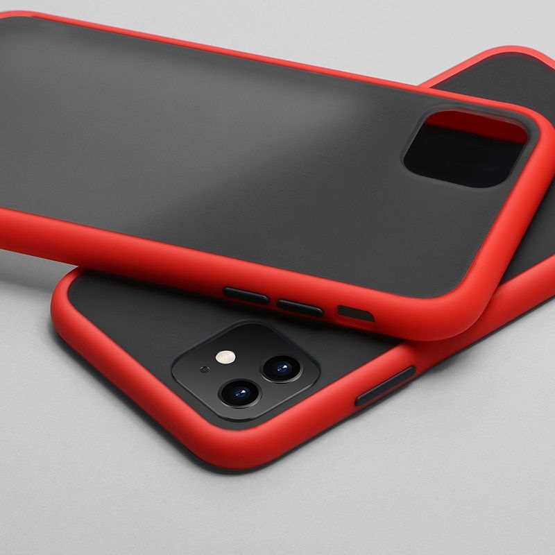 Mint Simple Matte Bumper Phone Case for iphone 11 Pro XR X XS Max 12 13 6 8 7 Plus Shockproof Soft TPU Silicone Clear Case Cover