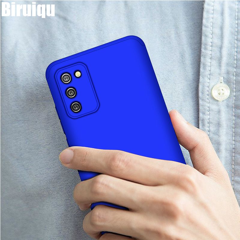 Biruiqu For Samsung Galaxy M02S A02S Shockproof Full Protection Hard Dual Armor Back Case Cover