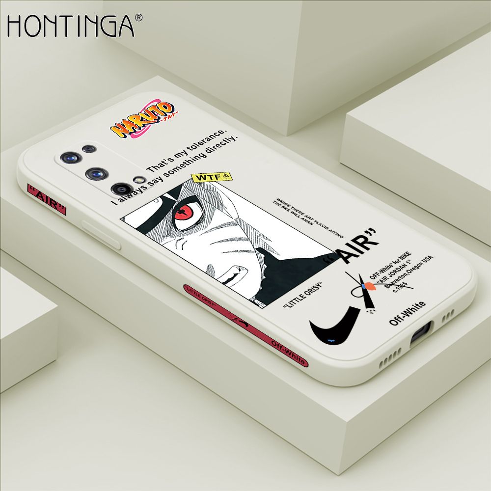 Hontinga for Realme X7 Pro Case Side Design New Anime Naruto for Boys Back Cover Soft Square Edge Pattern Liquid Silicone Trend Phone Cases