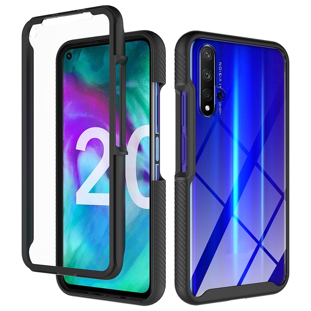 (Ready Stock)For Huawei Honor 20 / nova 5T Starry Sky Solid Color Series Shockproof PC + TPU Protective Case(Black)
