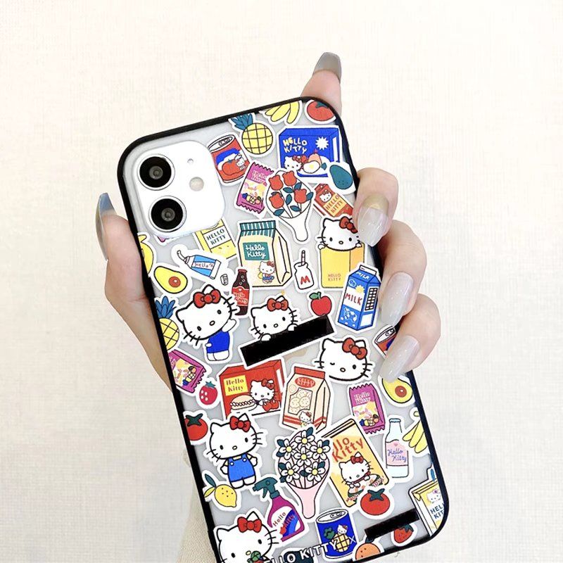 Olige Case For Vivo Y33s Y21 V21E V21 V20 Pro V20se Y51 S1 Pro V17 V19 Neo X50 V11 Pro Y20 Y20i Y20s Y12s Y12 Y15 Y17 Y19 Y30 Y50 Y95 Y91 Y93 Y91C V9 Youth Soft Phone Case Trend Cute Cartoon Matte Shockproof Silicone Colorful Heart Hellokitty Cover