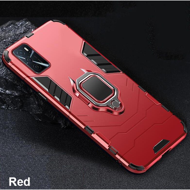 icasecover for OPPO A16 Hard Case Hybrid Shockproof Car Magnetic Ring Buckle Stand Back Cover